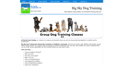 Desktop Screenshot of bigskydogtraining.com