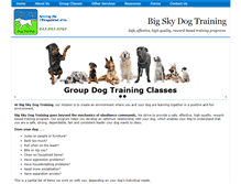 Tablet Screenshot of bigskydogtraining.com